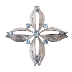 vtg CONTINENTAL flower brooch pin